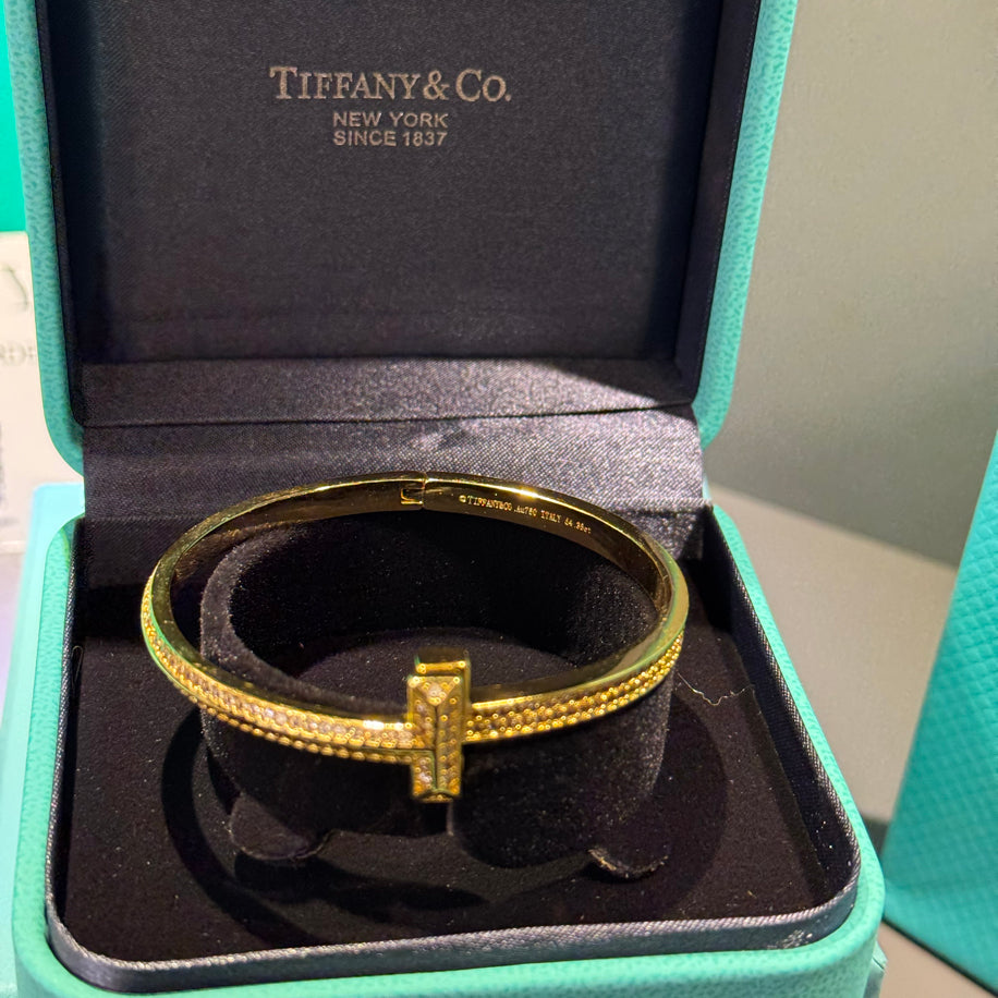 Tiffany T Gold Taşlı Bileklik