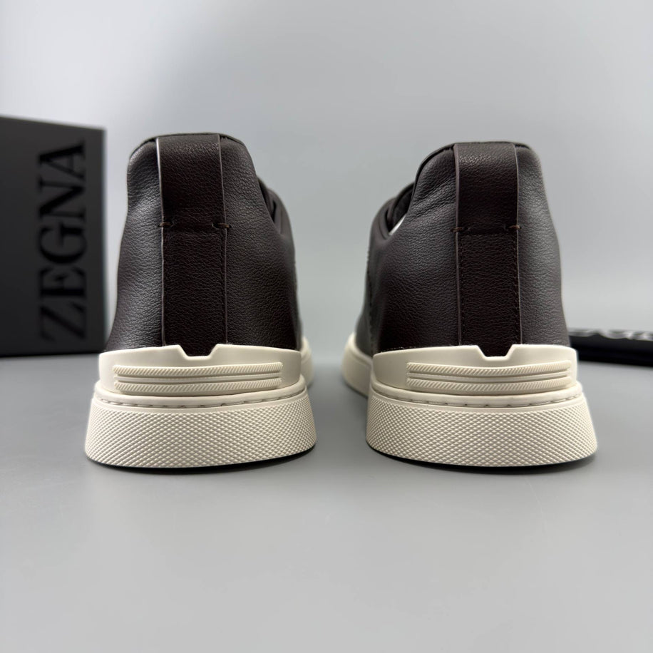 ZEGNA Triple Stitch Leather Sneaker