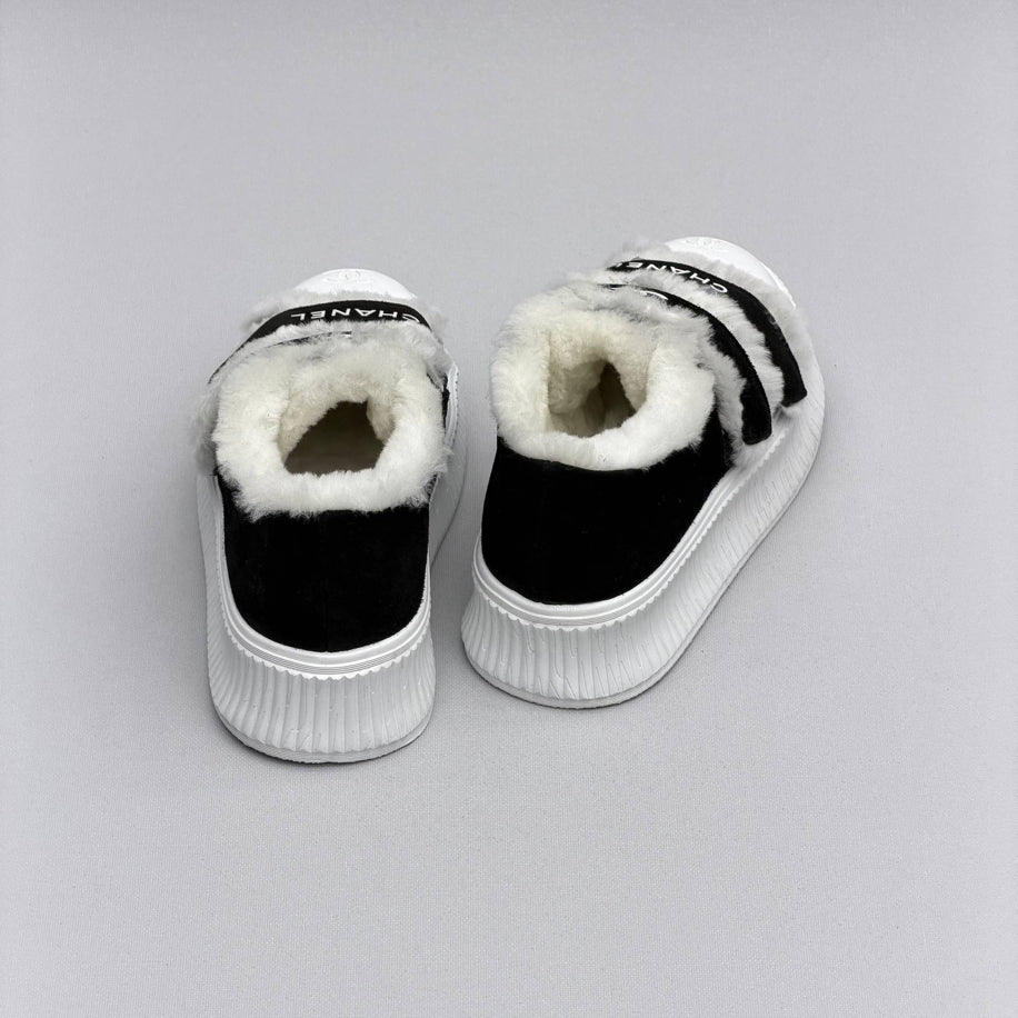 Chanel Shearling Strap Sneaker