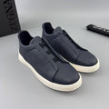ZEGNA Triple Stitch Leather Sneaker