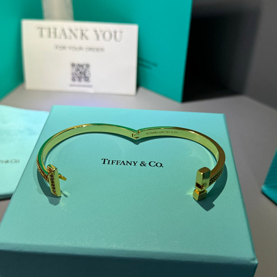 Tiffany T Gold Taşlı Bileklik