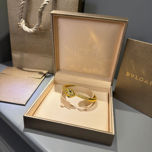 Bvlgari Serpenti Unisex Bileklik (Gold Taşlı )