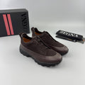 Zegna Leather Triple Stitch Monte Sneakers