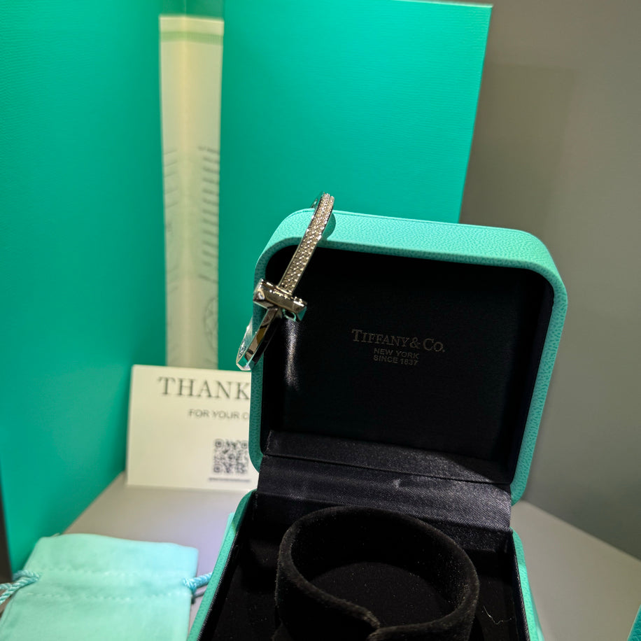 Tiffany T Silver Yarım Taşlı Bileklik