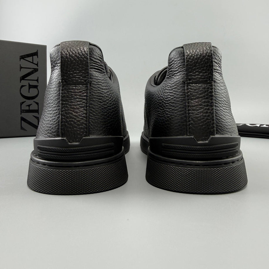 ZEGNA Triple Stitch Leather Sneaker