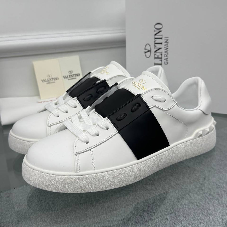 Valentino Open Leather Sneakers