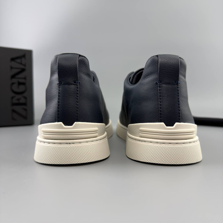 ZEGNA Triple Stitch Leather Sneaker