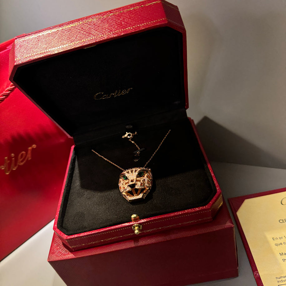 Cartier Panther Rose Taşlı Kolye