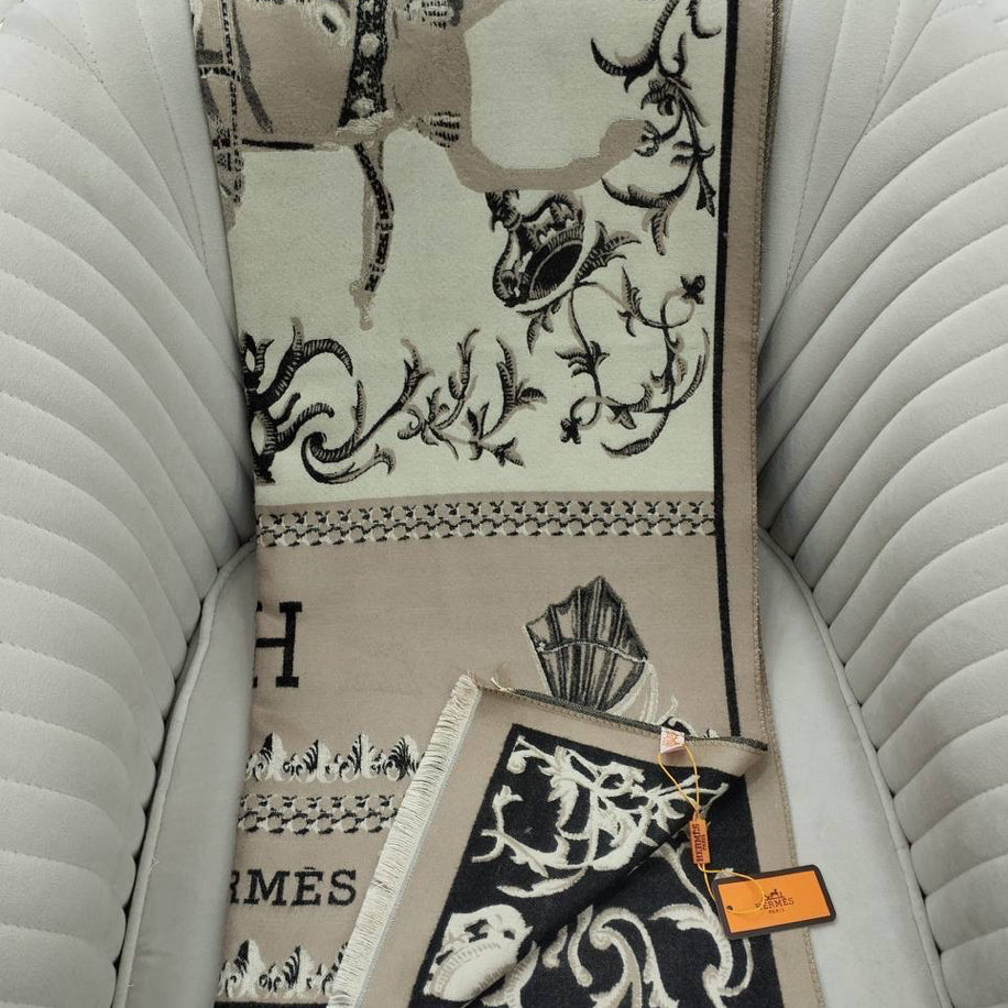 KARIŞIK Hermes Hakiki Kaşmir İpek Şal