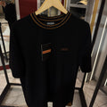 Zegna Logo Detaylı İthal Kumaş Bisiklet Yaka T-Shirt
