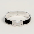 Hermes Unisex Bileklik ( Silver Black)