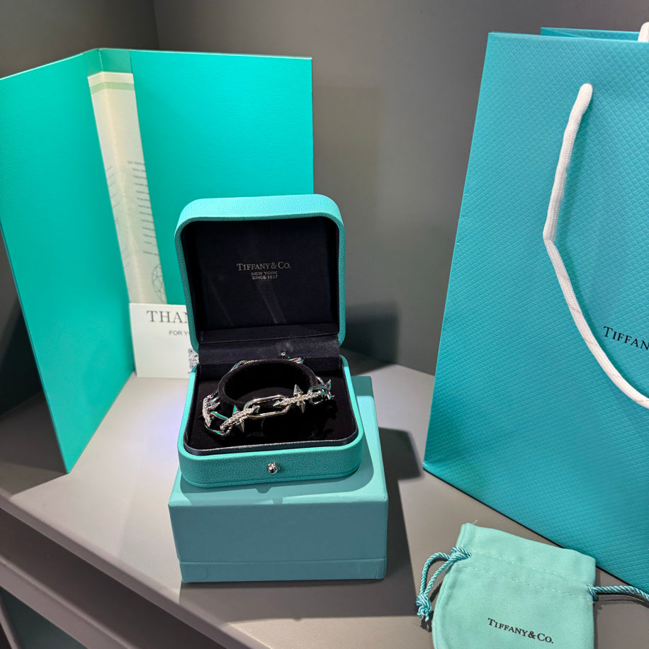 Tiffany Unisex (Full Taşlı Silver )Bileklik
