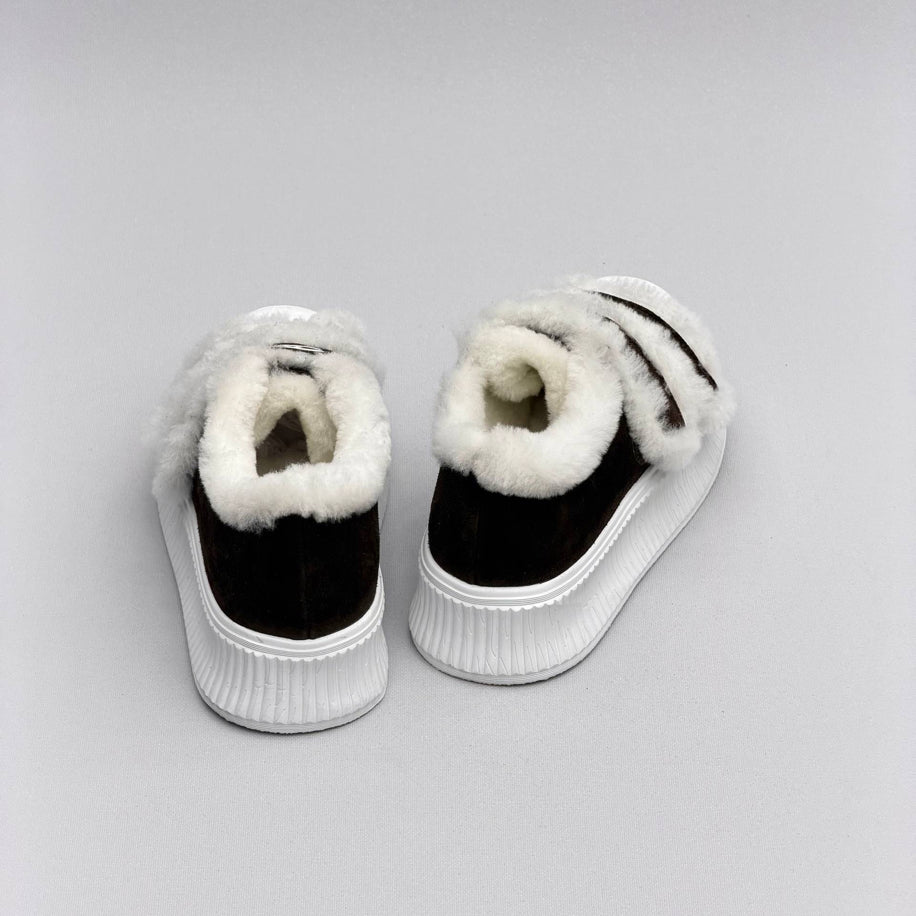 Chanel Shearling Strap Sneaker
