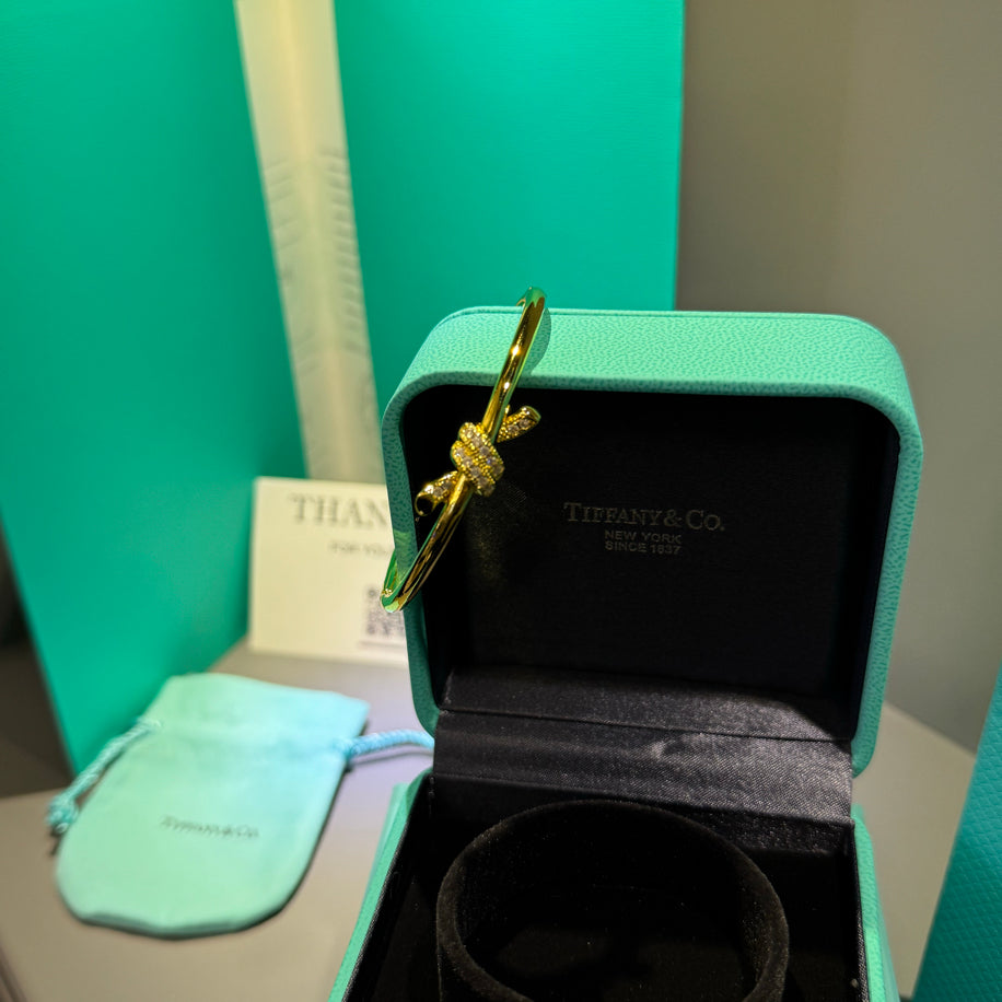 Tiffany Gold Yarım Taşlı Bileklik