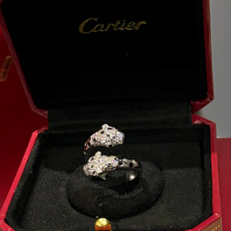 Cartier Panther (Silver) Taşlı Yüzük
