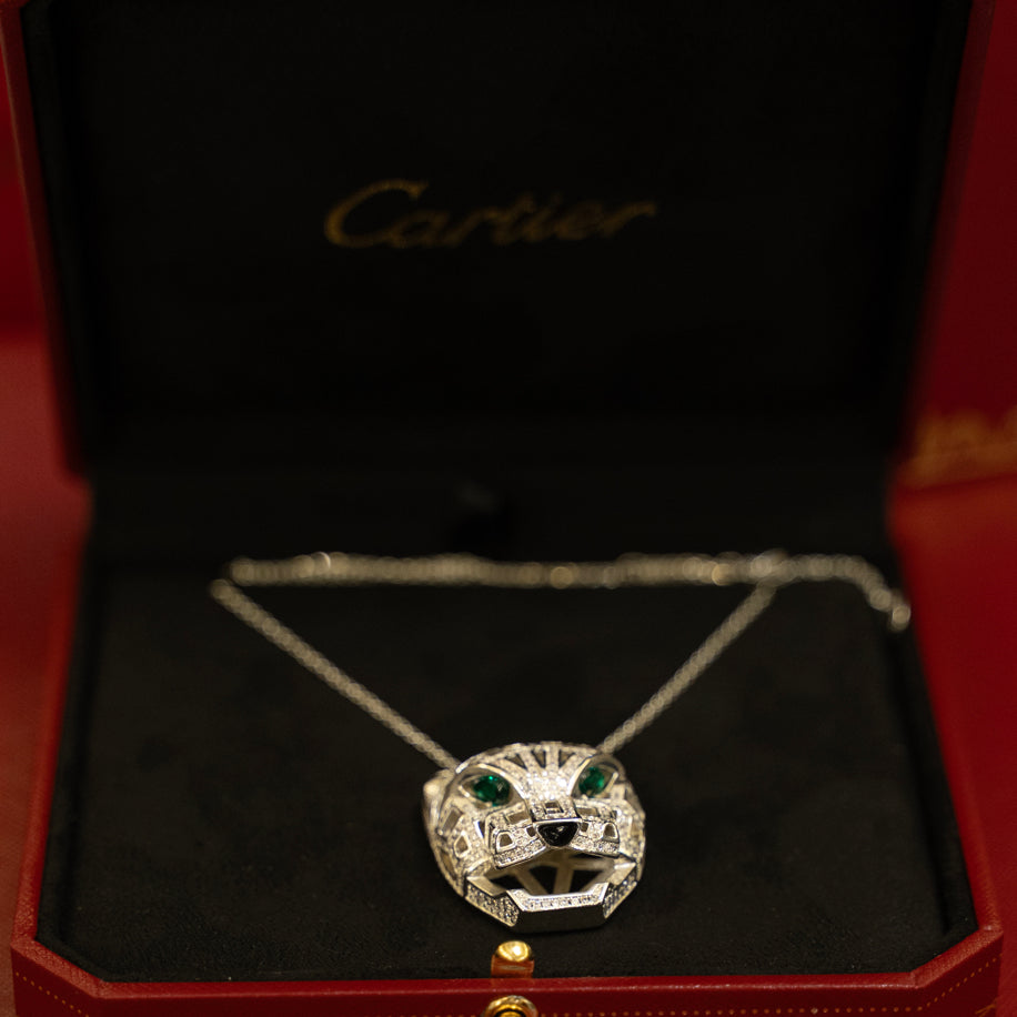 Cartier Panther Silver Taşlı Kolye