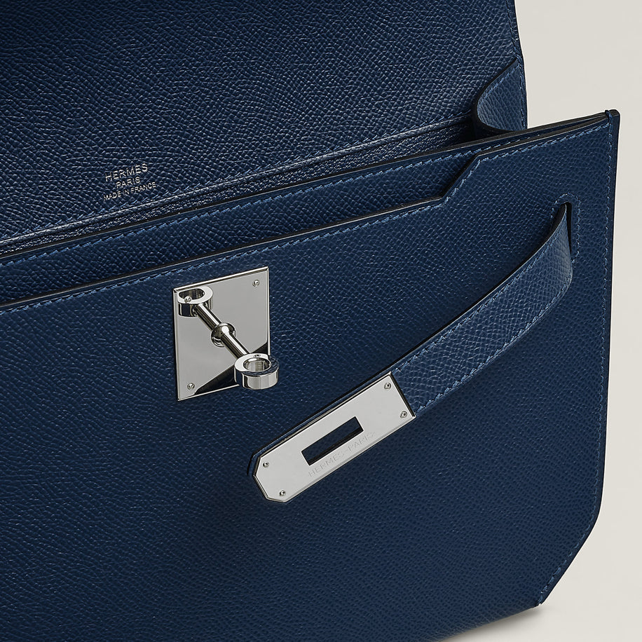 Hermes Kelly Depeches Navy 25 Pouch