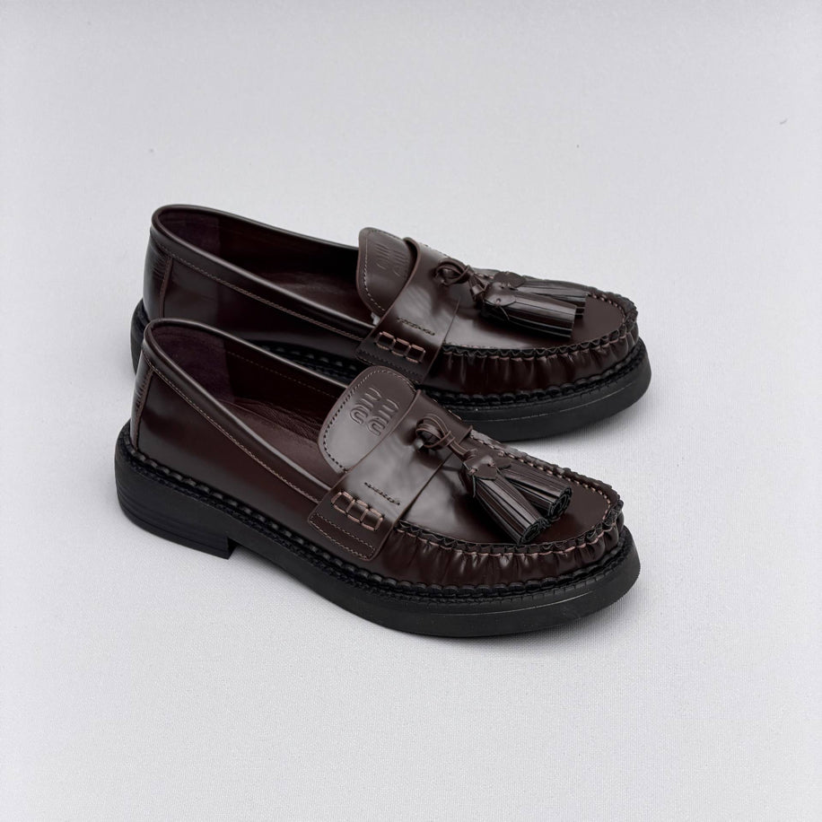 Miu Miu Leather Tassel Loafer