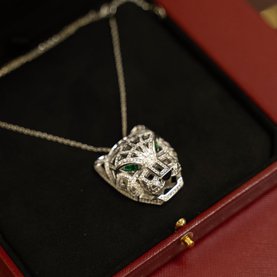 Cartier Panther Silver Taşlı Kolye