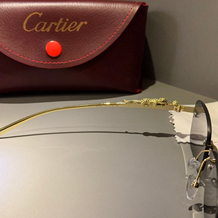 Cartier Unisex Gözlük ( Siyah Cam Gold Sap)