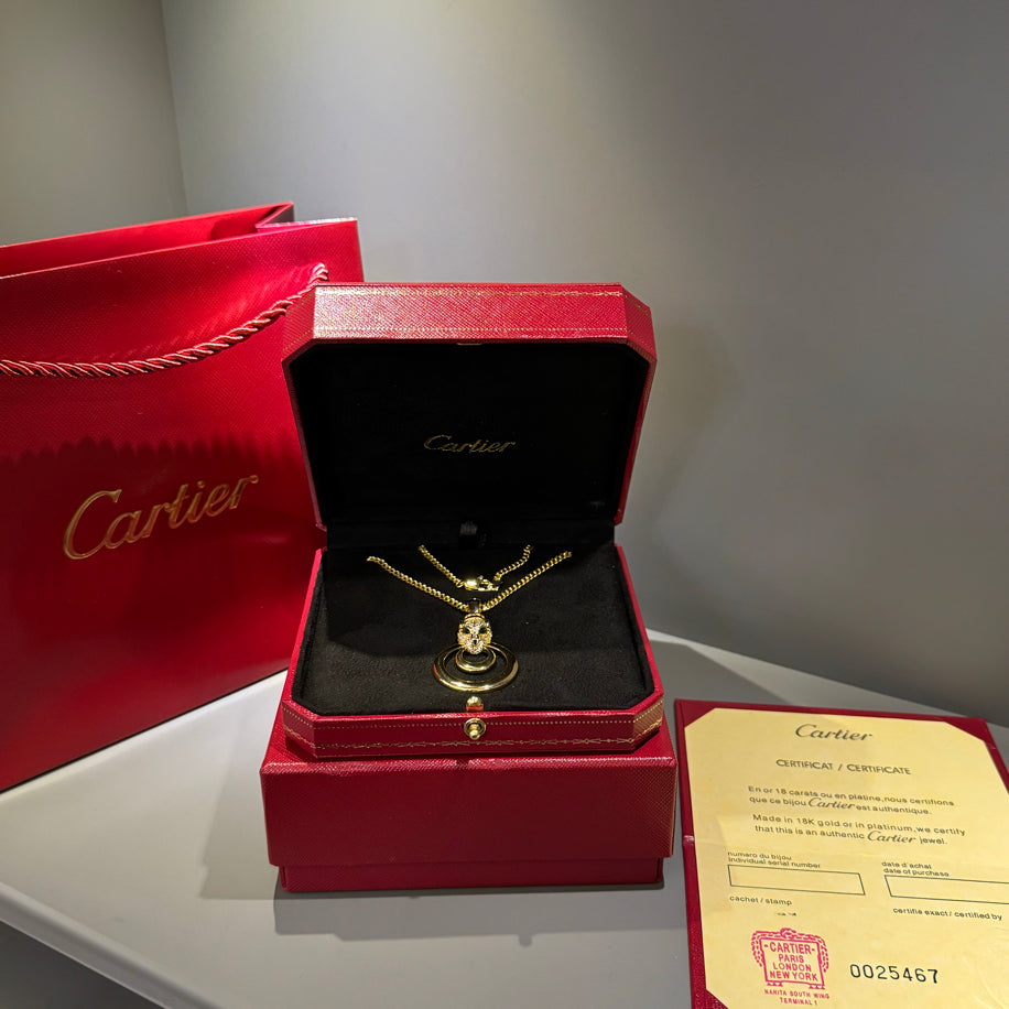 Cartier Panther Gold Taşlı Kolye