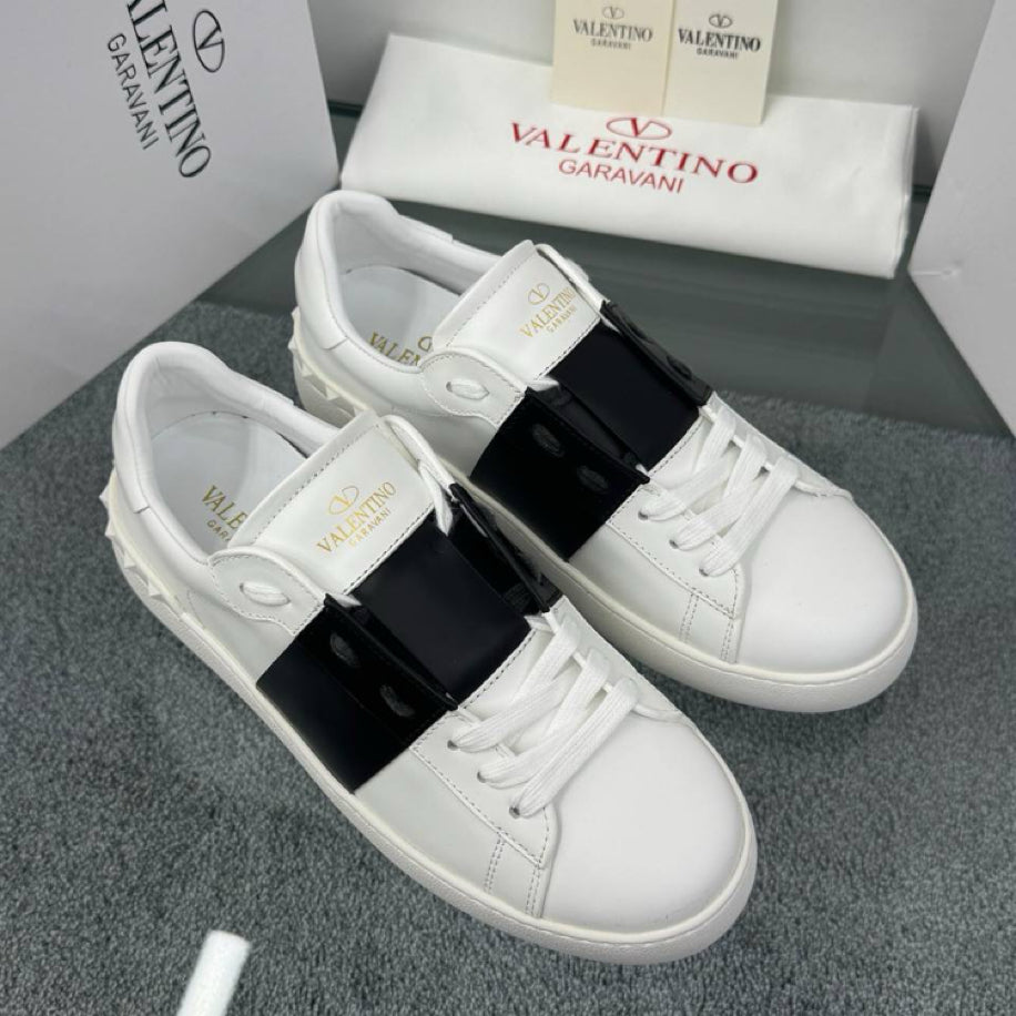 Valentino Open Leather Sneakers