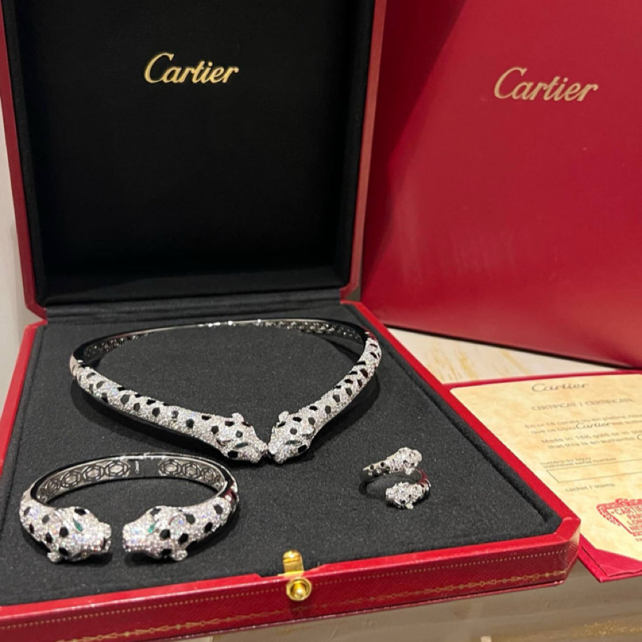 Cartier Panther’e Silver Set