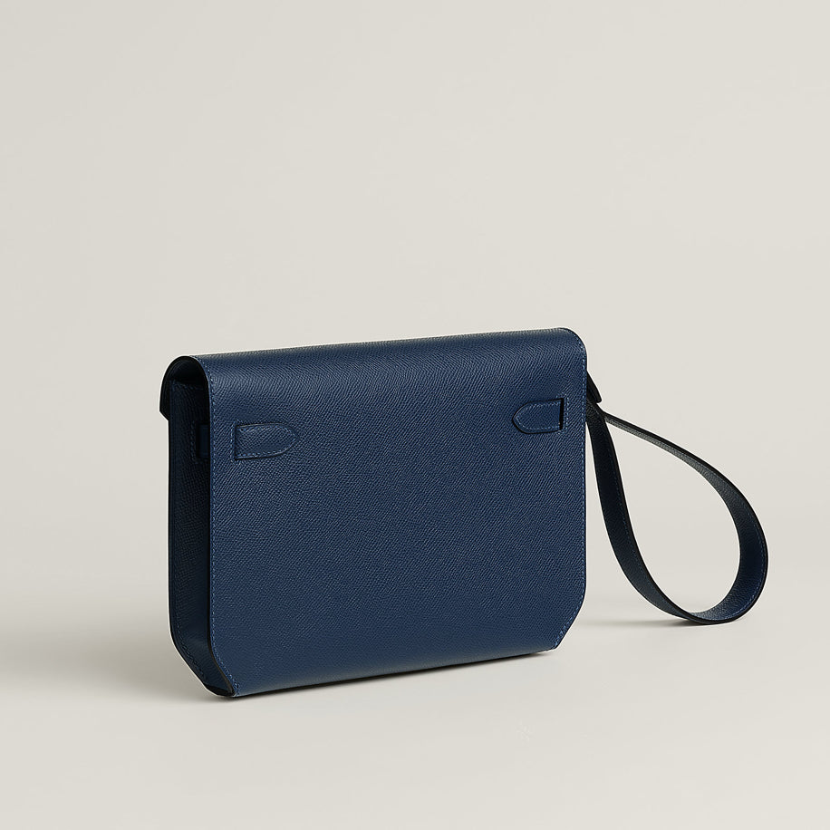 Hermes Kelly Depeches Navy 25 Pouch