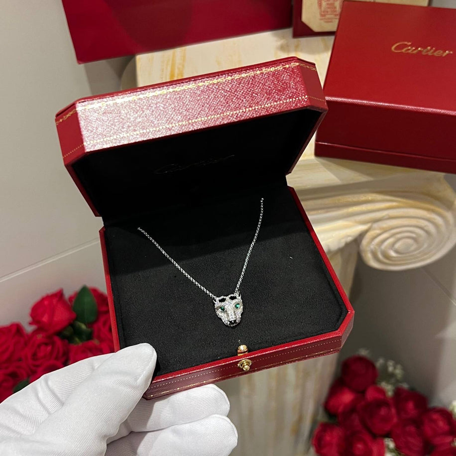 Cartier Panther Silver Taşlı Kolye