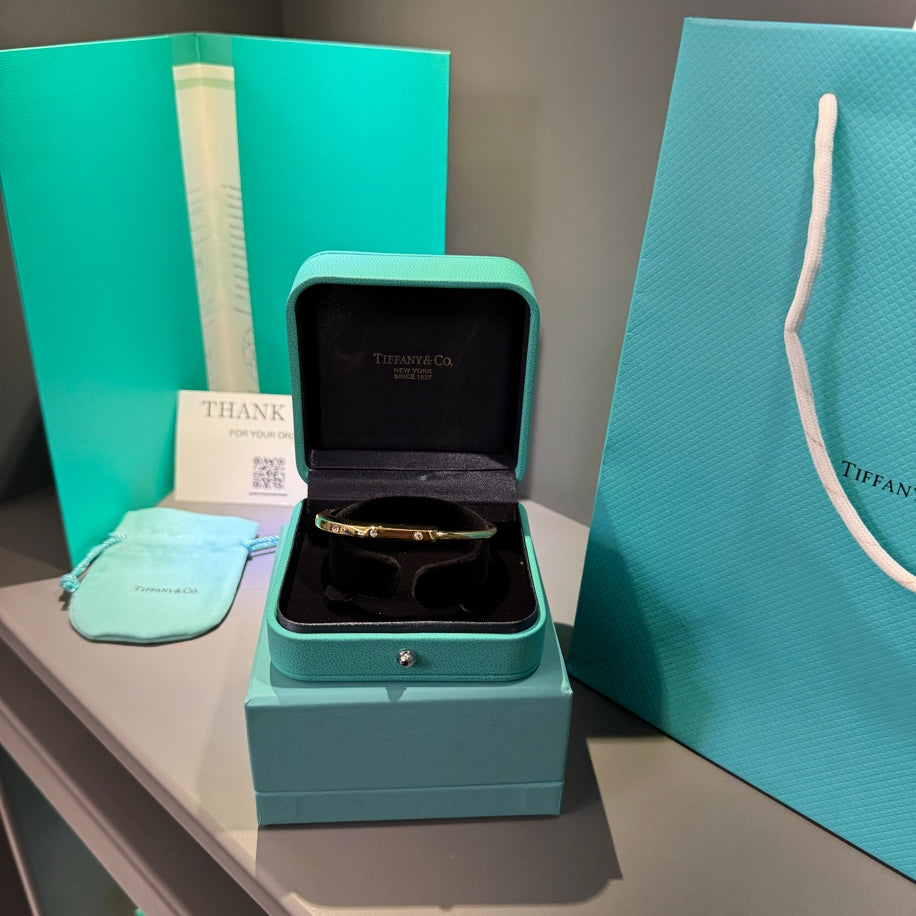 Tiffany Lock Gold Taşlı Bileklik