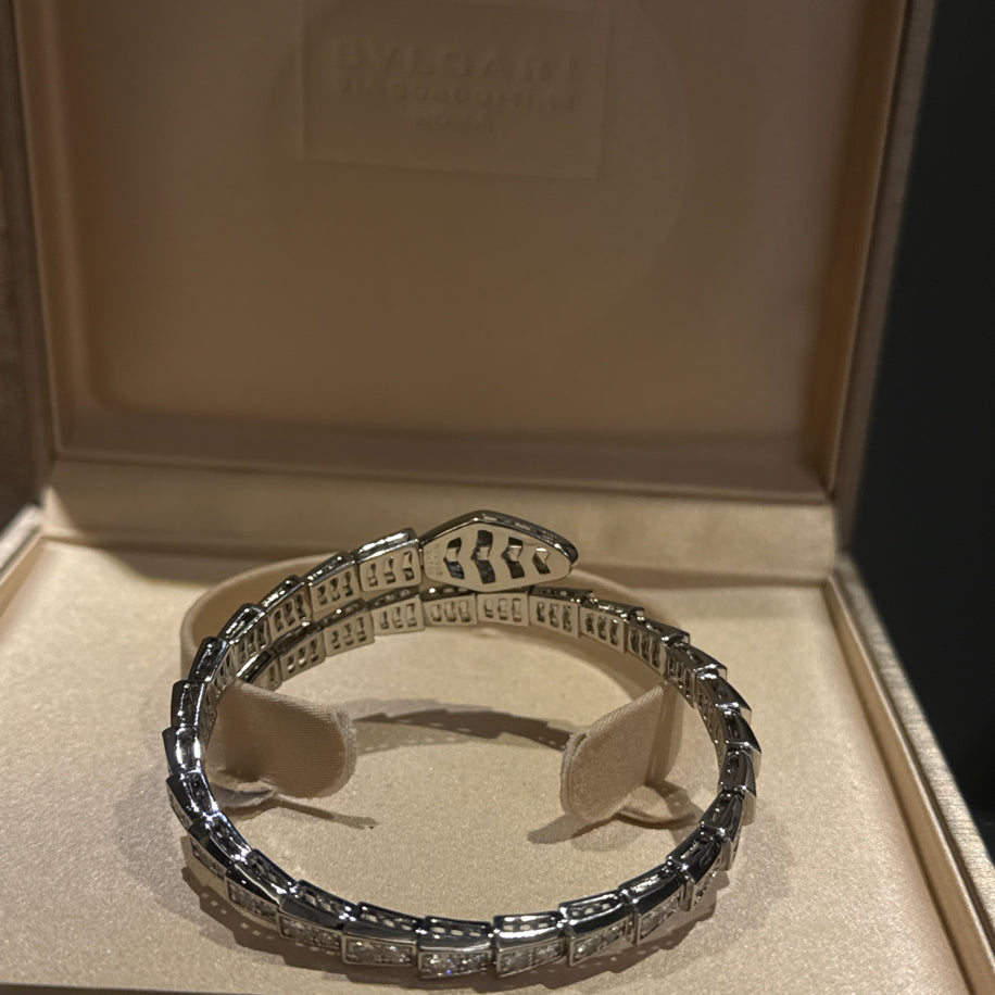 Bvlgari Serpenti Viper Bileklik (Silver Taşlı)