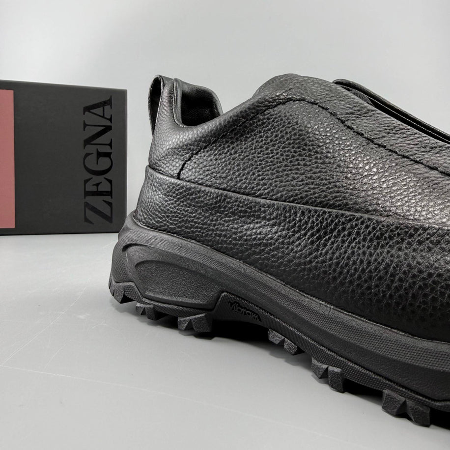 Zegna Leather Triple Stitch Monte Sneakers
