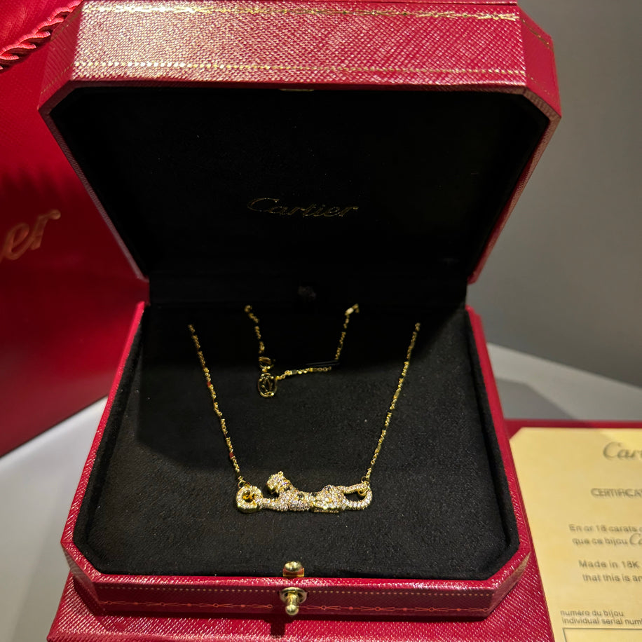 Cartier Panther (Gold) Taşlı Kolye