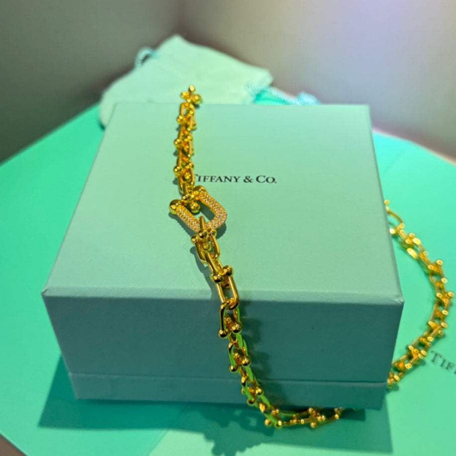 Tiffany Hardwear (Gold Tek Taşlı) Kolye