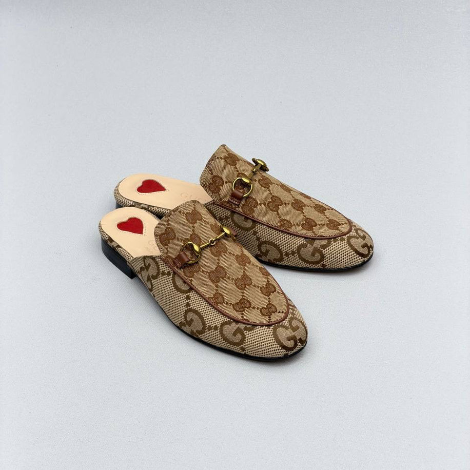 Gucci Horsebit GG Canvas Mule