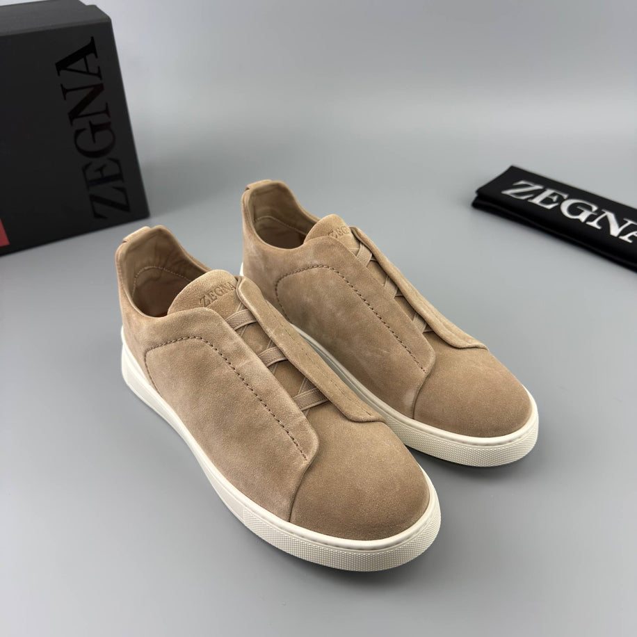 ZEGNA Triple Stitch Suede Sneaker