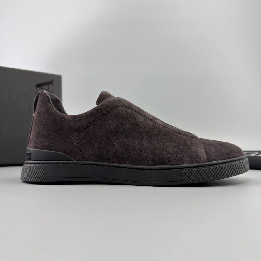 ZEGNA Triple Stitch Suede Sneaker