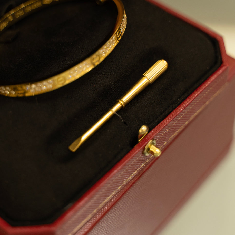 Cartier Love Unisex ( Gold Full Taşlı )