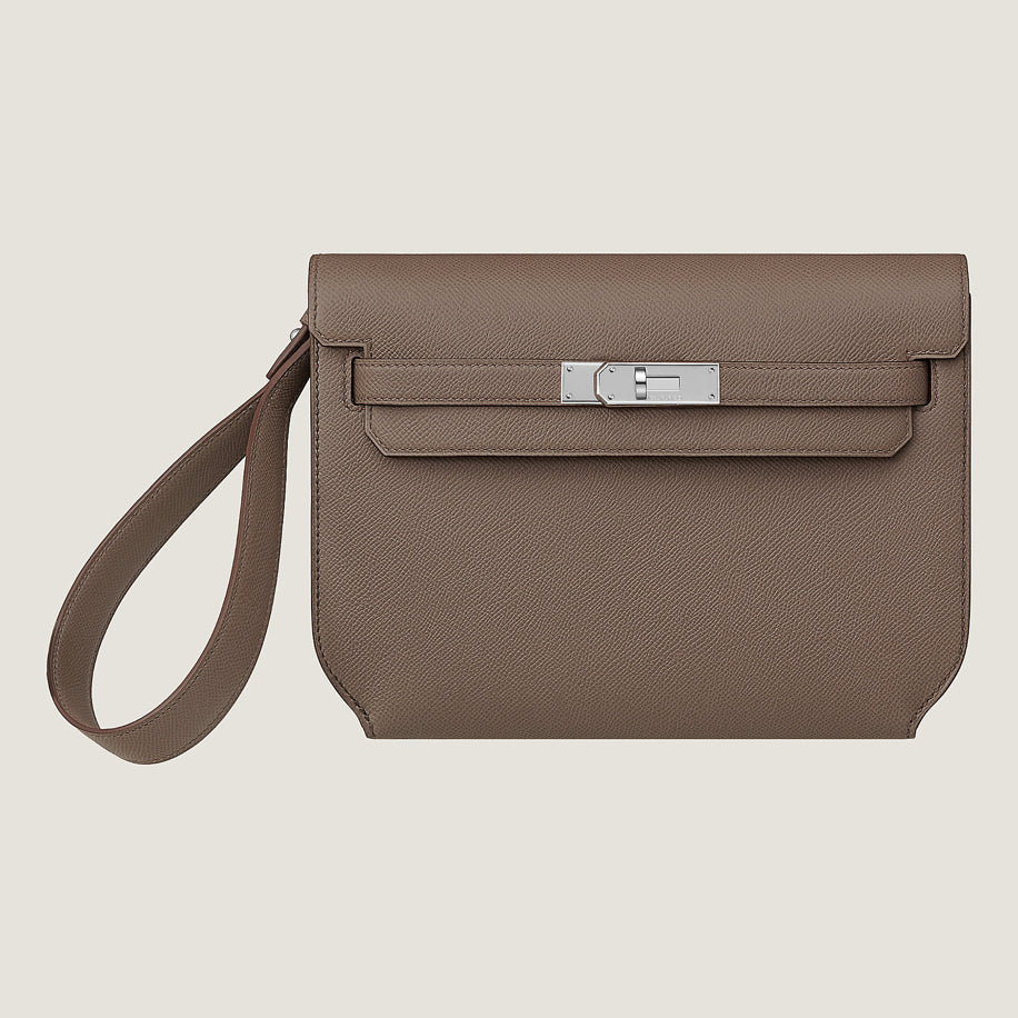 Hermes Kelly Depeches Étoupe 25 Pouch