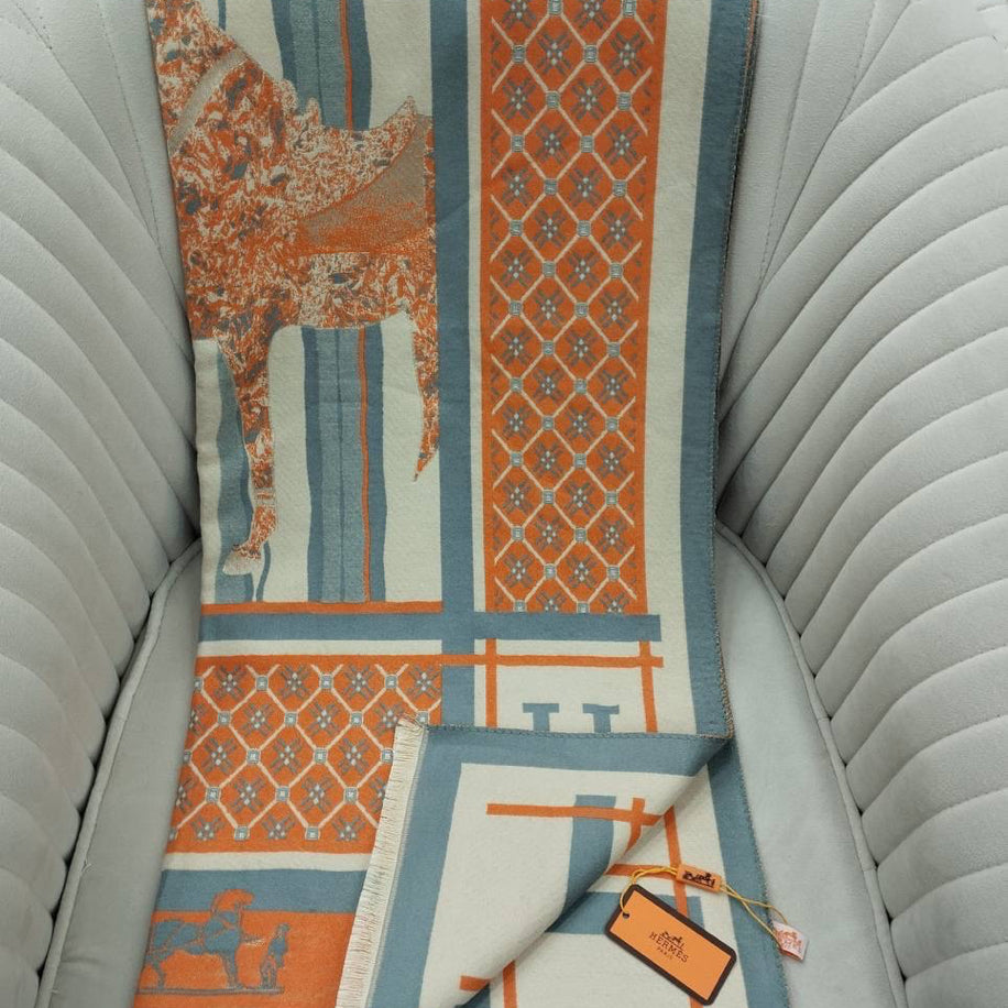 KARIŞIK Hermes Hakiki Kaşmir İpek Şal