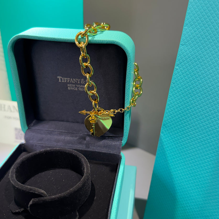 Tiffany Unisex Gold Bileklik