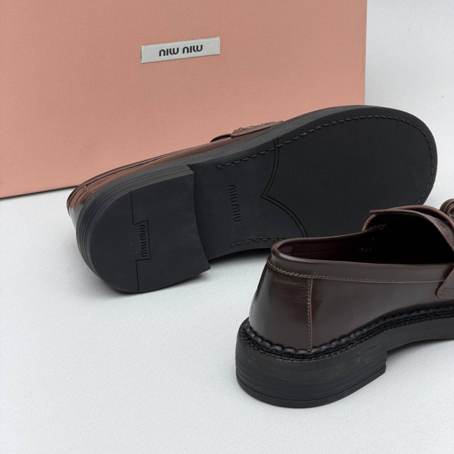 Miu Miu Leather Tassel Loafer