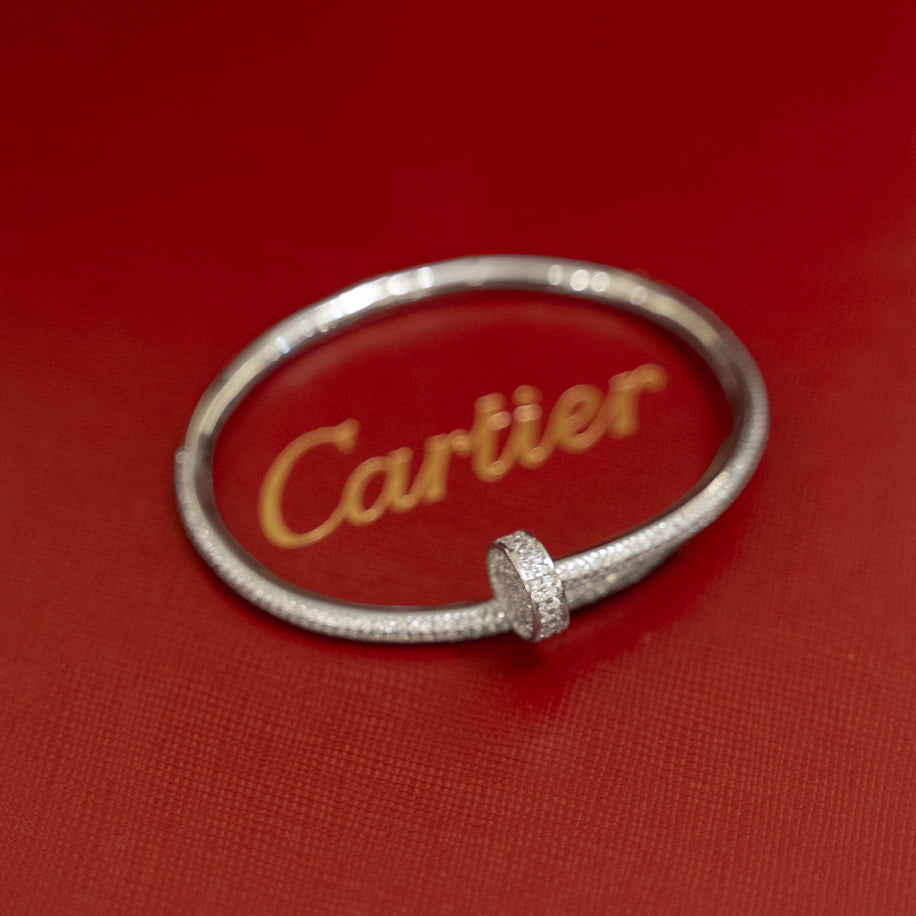 Cartier Unisex Bileklik (Silver) Full Taşlı