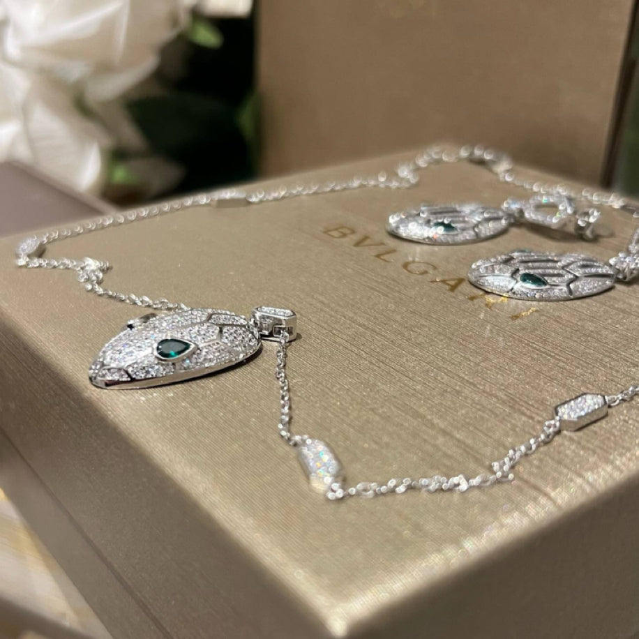 Bvlgari Küpe Kolye Set