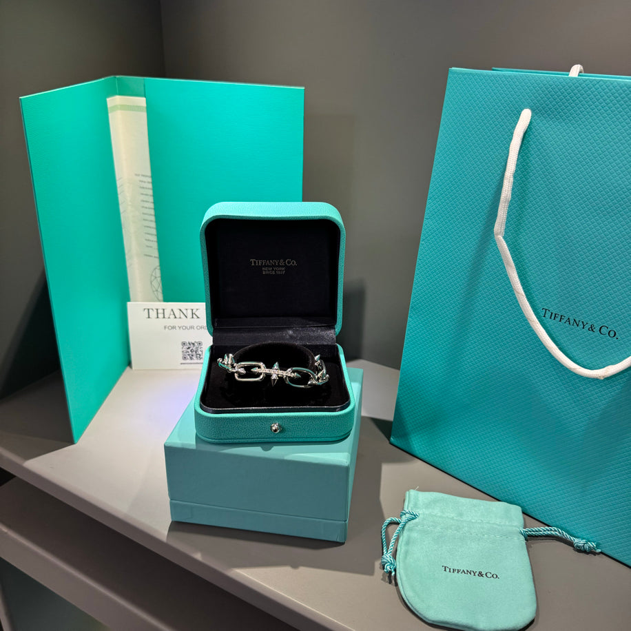Tiffany Unisex (Yarım Taşlı Silver )Bileklik