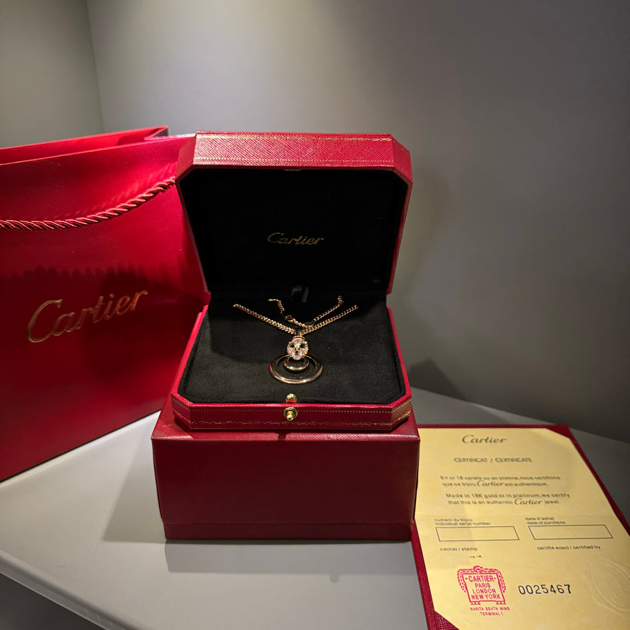 Cartier Panther Rose Taşlı Kolye