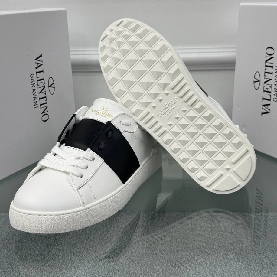 Valentino Open Leather Sneakers