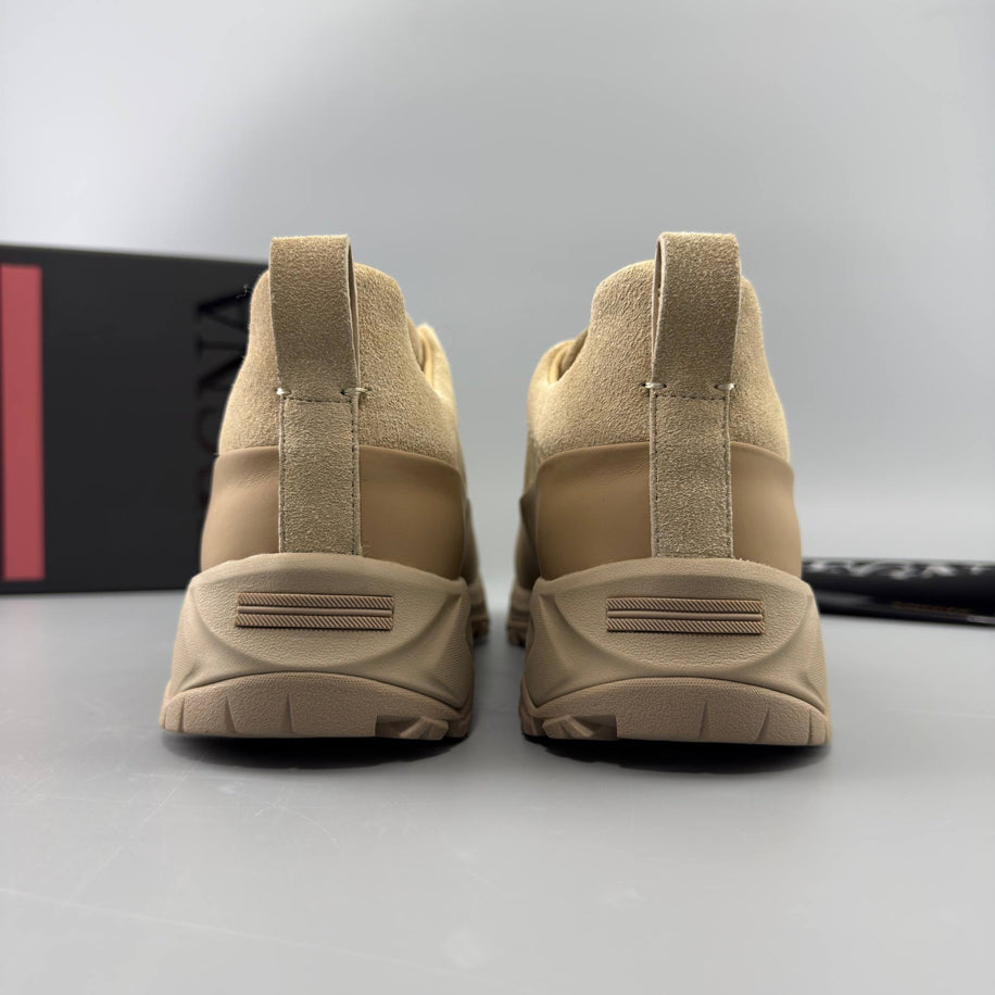 Zegna Leather Triple Stitch Monte Sneakers