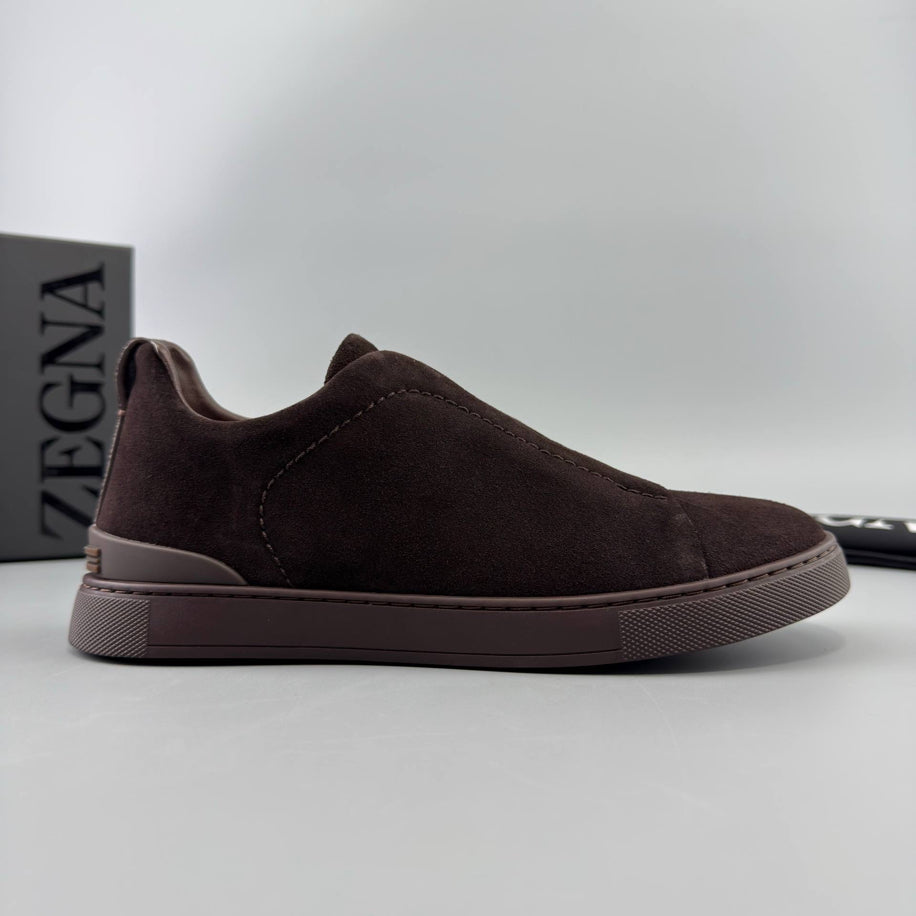 ZEGNA Triple Stitch Suede Sneaker