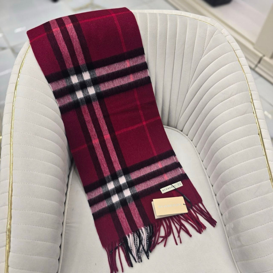 KARIŞIK Burberry Hakiki Kaşmir İpek Şal
